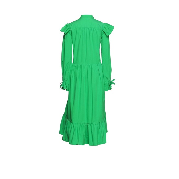MSGM Green Ruffle Midi Dress US 2 - Picture 5 of 5